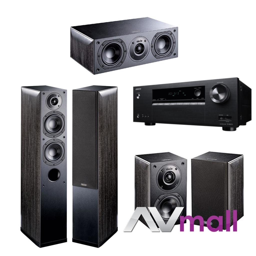 Pachet Receiver AV Onkyo TX-SR373 + Pachet Boxe Indiana Line Nota 550 X + Boxe Indiana Line Nota 240 X + Boxa Indiana Line Nota 740 X