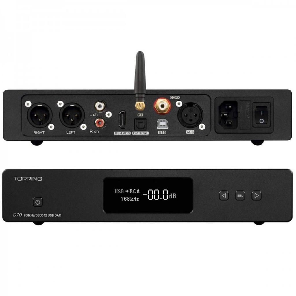 Convertor Digital/Analog (DAC) Topping D70 BT Negru