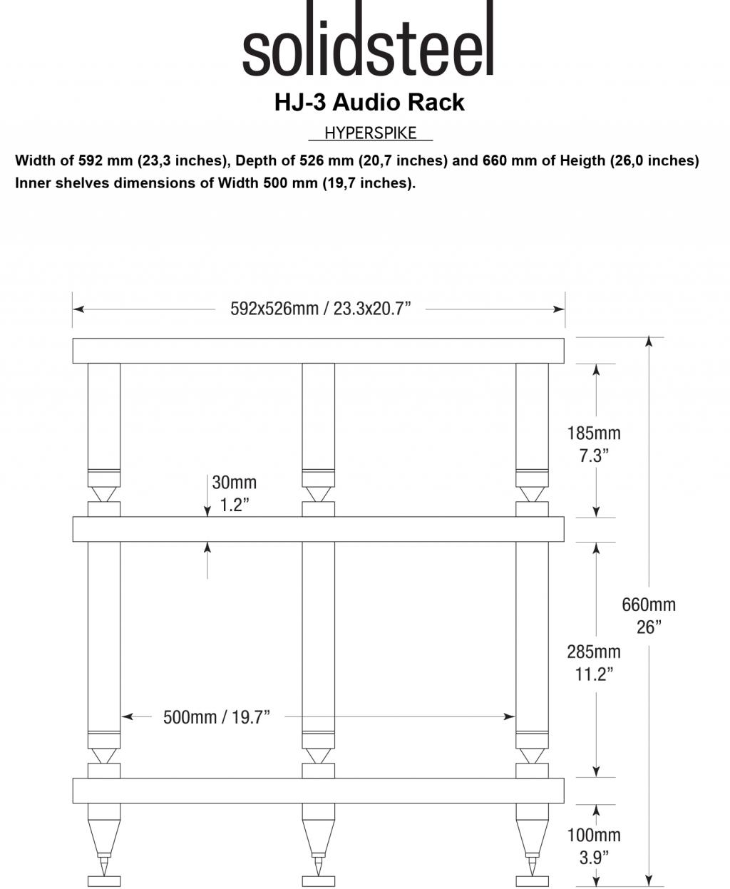 Rack Audio-Video Solidsteel HJ-3