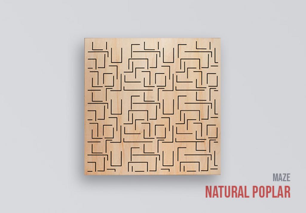 Panou Fonoabsorbant Sonitus Decosorber Natur Maze Natural Poplar