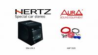 Pachet de Bass Hertz HERTZ DBA 200.3 + Aura AMP 0028
