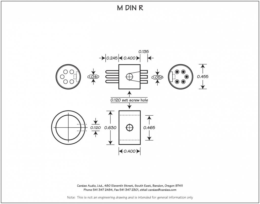 Conector Cardas M DIN R DIN phono plug