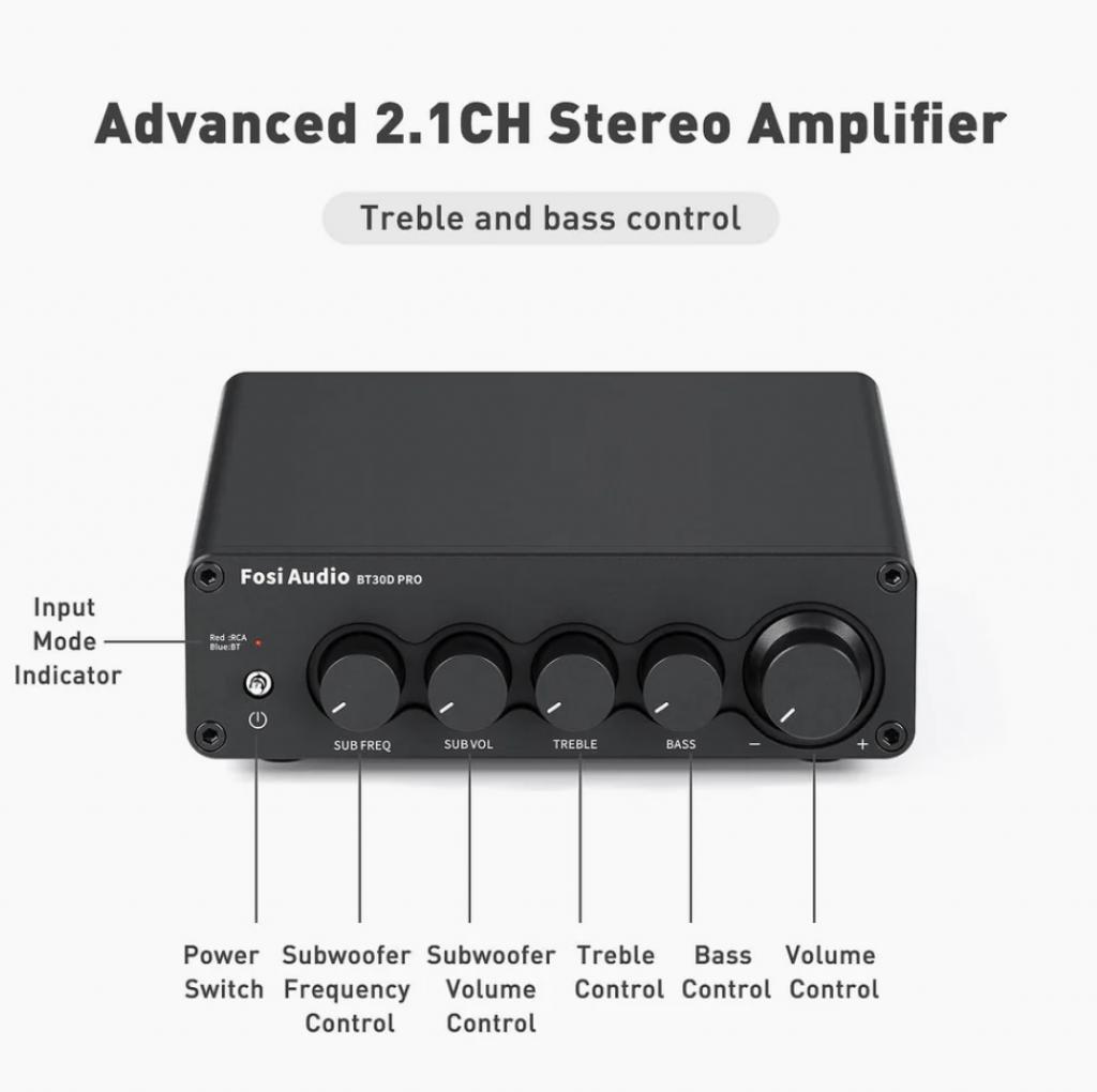 Amplificator Integrat Fosi Audio BT30D PRO 2.1