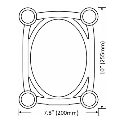 ISOACOUSTICS ISO-200 dimensions