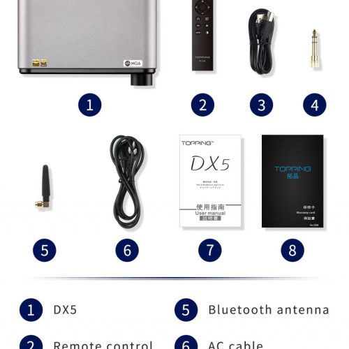 DAC Topping DX5 Argintiu - imagine 3