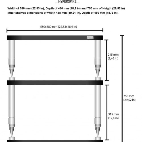 Rack Audio-Video Solidsteel HP-3 Travertin Natural - imagine 1