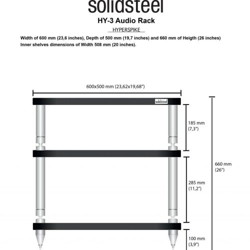 Rack Audio-Video Solidsteel HY-3 - imagine 2