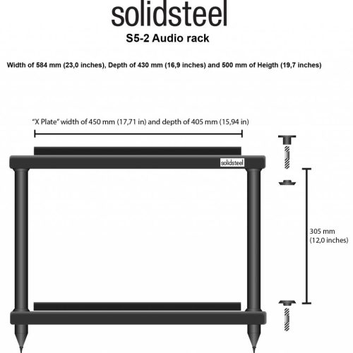 Rack Audio-Video Solidsteel S5-2 Alb - imagine 1