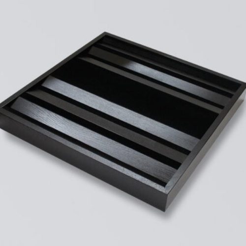 Panou Fonoabsorbant Sonitus 6 Strip Massive (60x60x7cm) Ebony - imagine 1