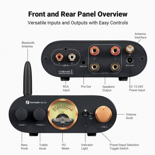 Amplificator Integrat Fosi Audio MC101 - imagine 3