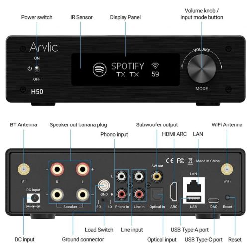 Amplificator Integrat Arylic H50 - imagine 3