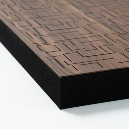 Panou Fonoabsorbant Sonitus Decosorber Double Maze 8 (120x60x8cm) Walnut - imagine 2