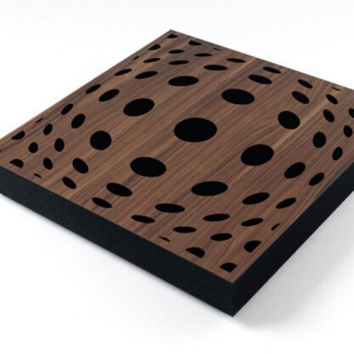 Panou Fonoabsorbant Sonitus Decosorber Deep Dot 8 (60x60x8cm) Walnut - imagine 1