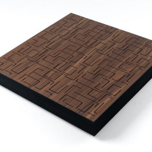 Panou Fonoabsorbant Sonitus Decosorber Maze 8 (60x60x8cm) Walnut - imagine 1