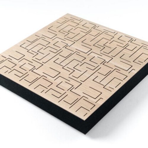 Panou Fonoabsorbant Sonitus Decosorber Maze 8 (60x60x8cm) Oak - imagine 1