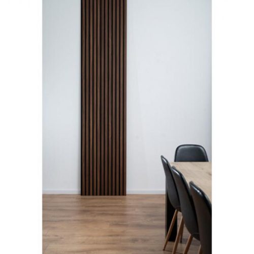 Panou Fonoabsorbant Sonitus Visilio 3050x677x34mm (PET 25mm) Walnut - imagine 2