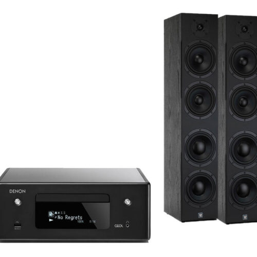 Sistem Stereo Denon RCD-N10 + Wilson Six Power Negru - imagine 1