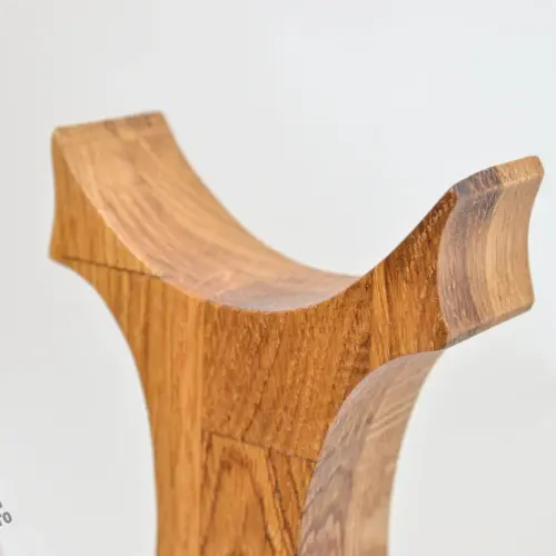 Stand Casti din Mesteacan SilviuTUDOR WoodWorks Double Tree Shaped 37x15x45cm - imagine 7