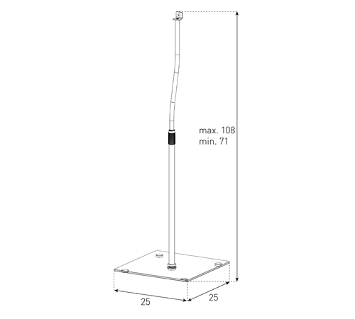 Stand Boxe Sonorous SP300, inaltime reglabila - imagine 2