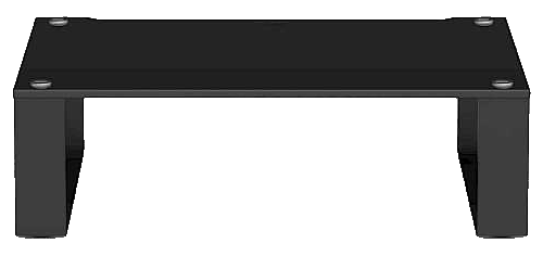 Rack AV Blok Stax 2G 170 Black Glass / High Gloss Black - imagine 1