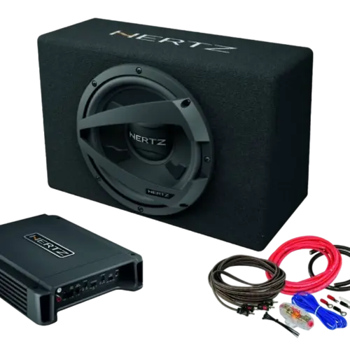 Pachet de Bass Subwoofer auto HERTZ DBX 30.3 + Amplificator Hertz HCP 2 + Kit de cabluri - imagine 1