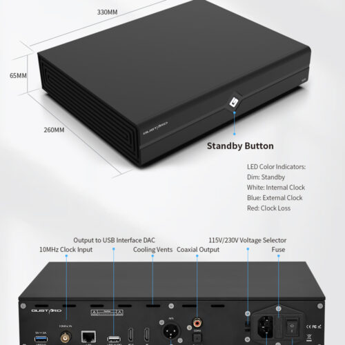 Streamer / Network Player Gustard S26 Negru - imagine 6